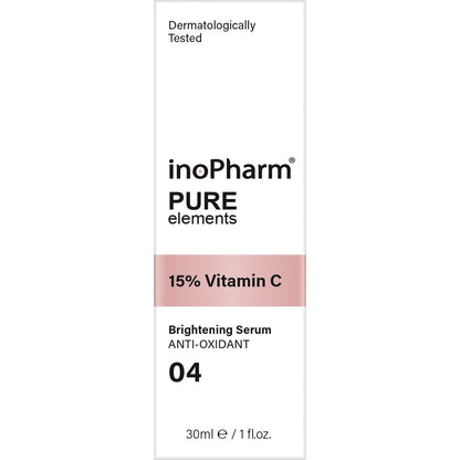 InoPharm Pure Elements 04 - Gezichtsserum voor het Oplichten van de Huid met 15% vitamine C // 30ml - MISTER33.COM