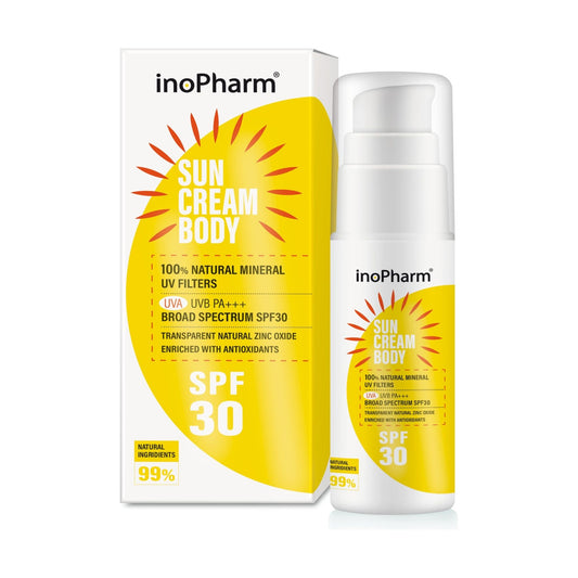 InoPharm Suncream SPF30 UVA/UVB - Minerale Zonnebrand // 100g - MISTER33.COM